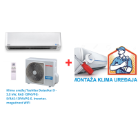 Klima uređaj Toshiba Daiseikai 9 - 3.5 kW, RAS-13PKVPG-E/RAS-13PAVPG-E, Inverter, mogućnost WiFi SA MONTAŽOM